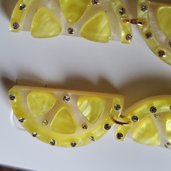 Lemon Wedge Earrings NWT - Picture 3 of 5